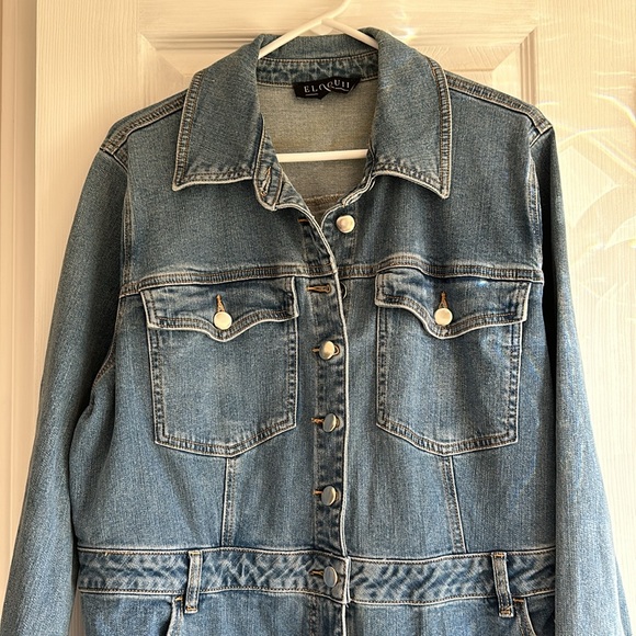 Eloquii Wide-Leg Denim Jumpsuit - Picture 5 of 11